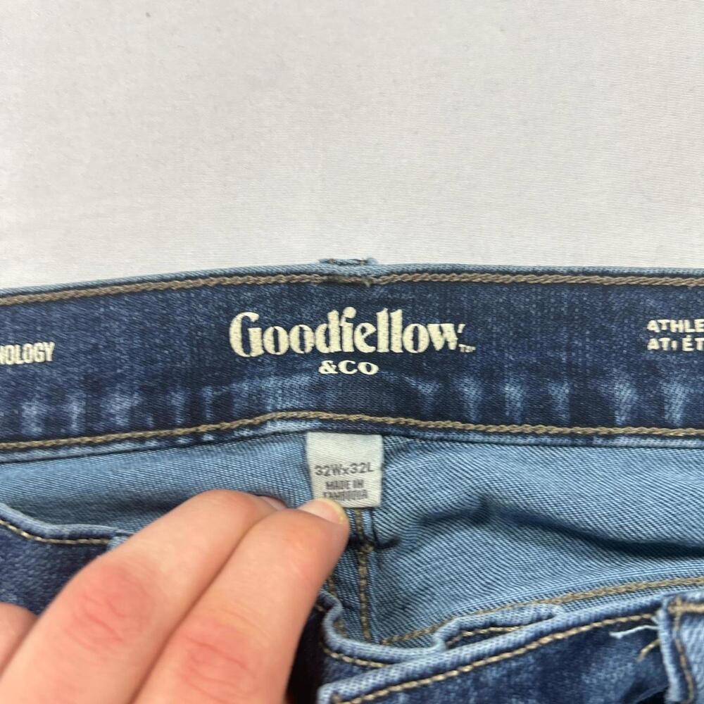 Goodfellow & Co. Athletic Fit TruTemp 365 Jeans in classic dark indigo wash. - Picture 5 of 5